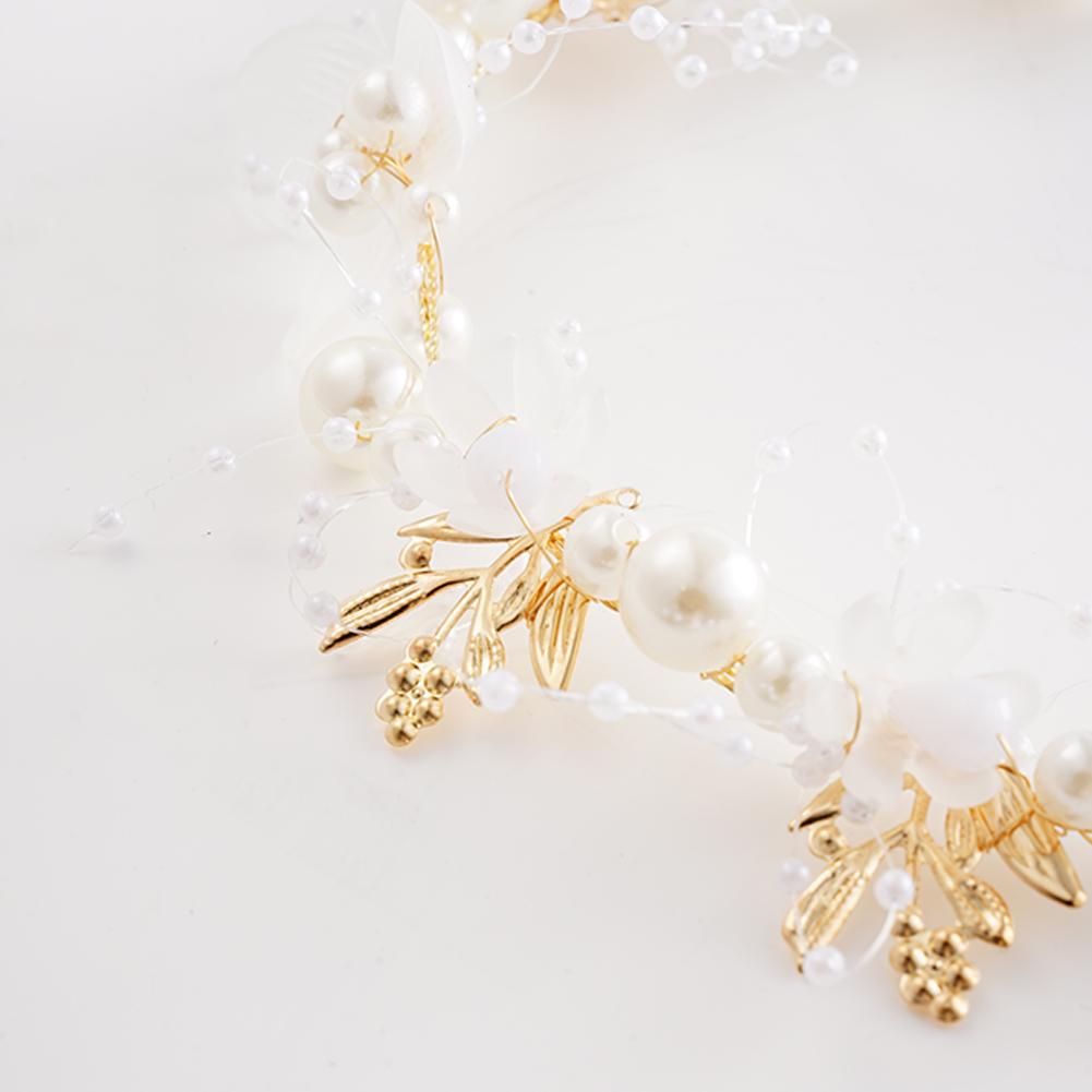 Headband Flower Garland Hair Accessories For Wedding Flower Headband Crown Floral Pearl Headband For Bride Hair Jewelry New