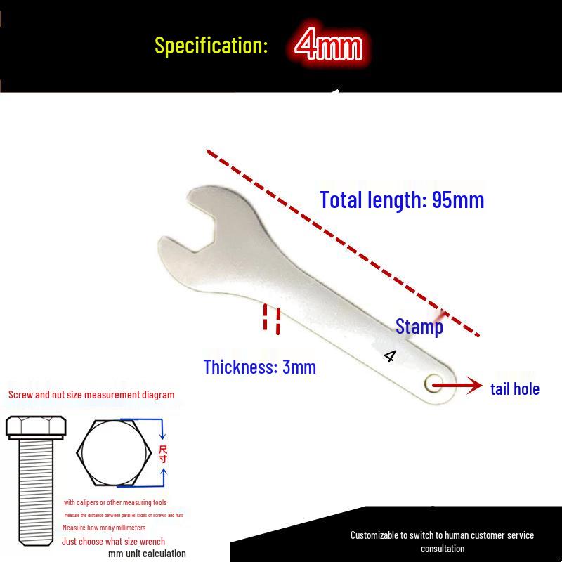 

Single-head Thin Open-end Wrench, 3mm Thickness, Size 4-65 - Plumbing & Hardware Tool