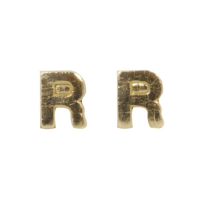 Wax Letters -R-, Gold, 9mm, tab.-LS 2 Pcs