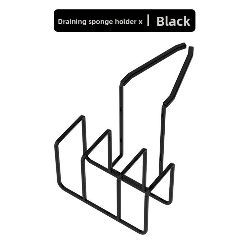 Multi-functional Kitchen Cleaning Pad Storage Rack Drain Tank Design Lattice Organization Sink Storage Rack Space Saving