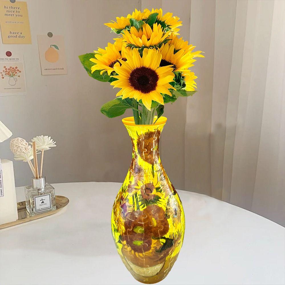 DIY Arts 3D Puzzlef Flower Vase 160 Curved Plastic Puzzle Home Ornaments for Home Decoration