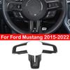 Pour Ford Mustang 2015 2016 2017 2018 ABS Style fibre de carbone intérieur voiture volant couverture garniture cadre décor