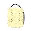 Lunch Bag Cream Black Polka Dot School Lunch Box For Women Casual Portable Graphic Cooler Bag