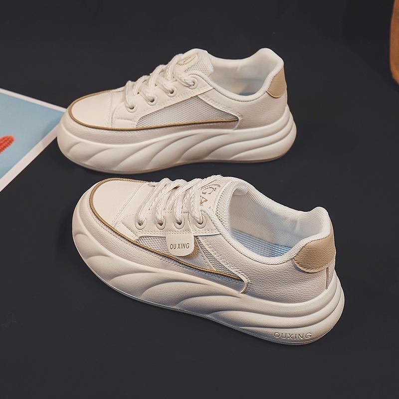Thick Bottom Heightened Shoes Women's Shoes New Versatile Summer Breathable Casual Sneaker Women's White Shoes Board Shoes