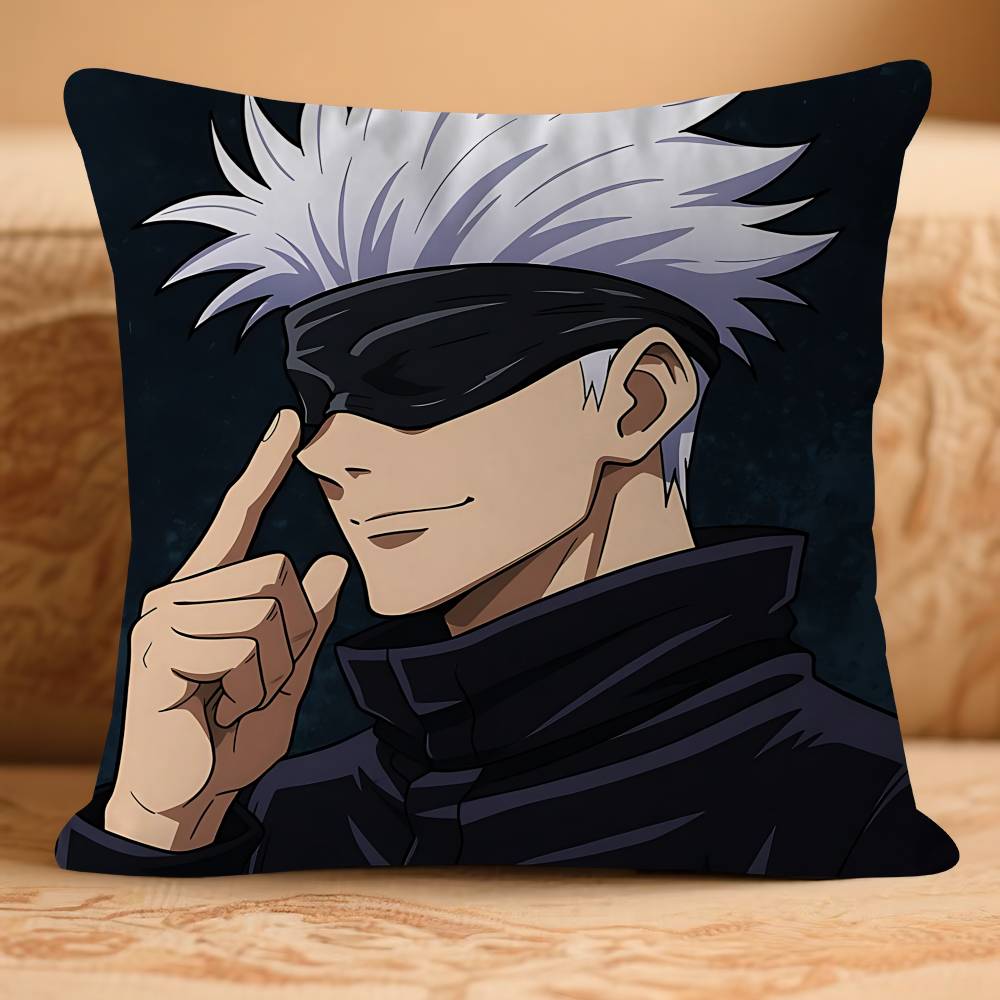 Satoru Anime GojoS Pillow Case Removable Washable Cushion Cover – All-Season Soft Linen