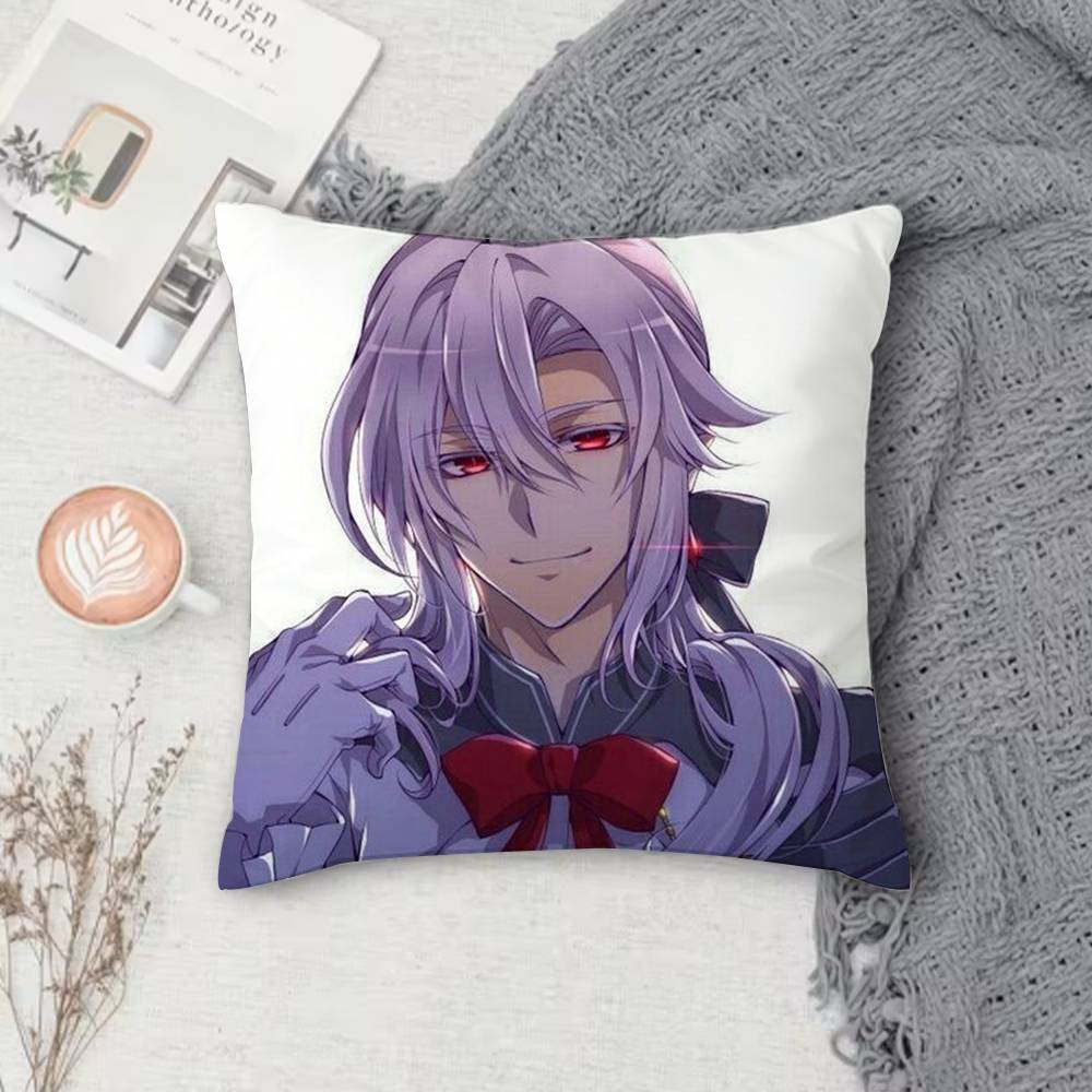 Seraph of the End Doublesided Printed Square Pillow Cover Decorative Cushion Cover for Sofa Bedroom Bedside