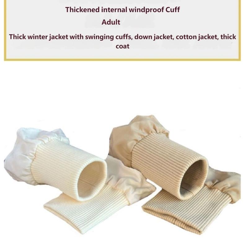 Elastic Ribbed Wristband Wind Resistant Cuffs Polyester Fabric Ribbed Cuff For Winter Coat Down Jackets Handmade Craft