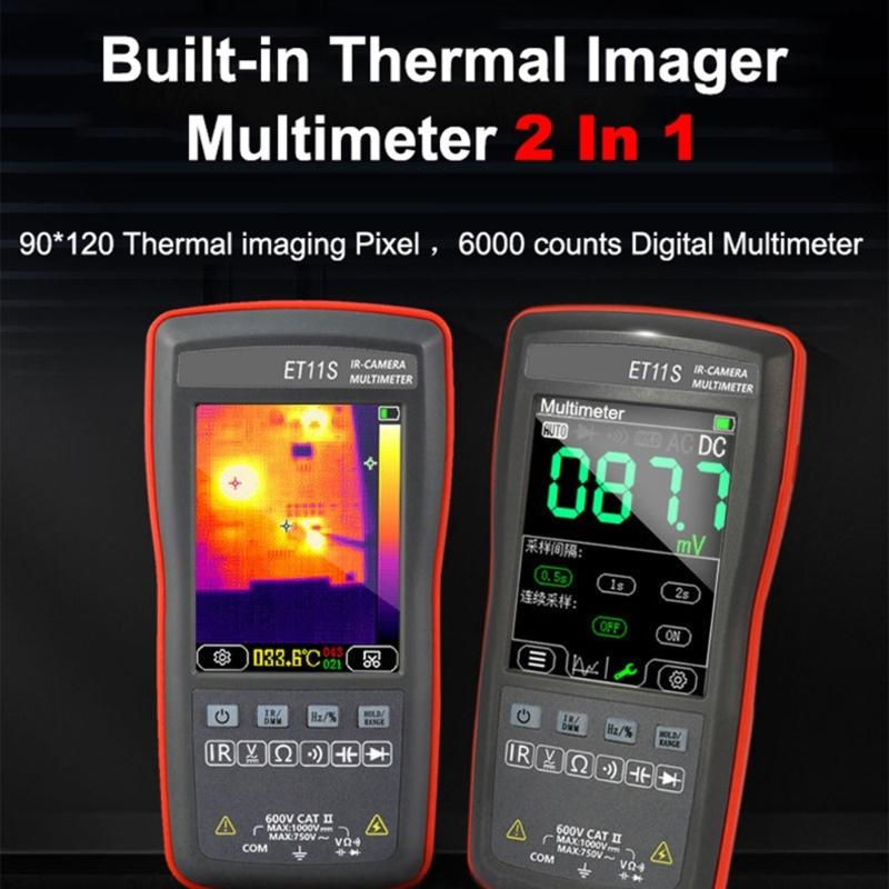 4000 Counts Multimeter 24x32 Thermal Imager Rechargeable Thermal Imaging Camera Voltage Resistance Diode Test Meter