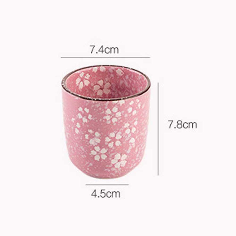 Creative Vintage Cherry Blossoms Teaware Sakura Flower Drinkware Pottery Cup Water Cup Teacup