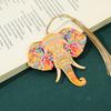 Metal Bookmark With Tassel Lightweight Creative Stationery Gift Elephant Metal Bookmark Bohemian Colorful Book Mark For Books