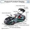 Scale 1:24 GT GLS63 Model Sports Car Toy Diecast Alloy Doors Opened Pull Back Miniature Models Sound Light Gift for Children