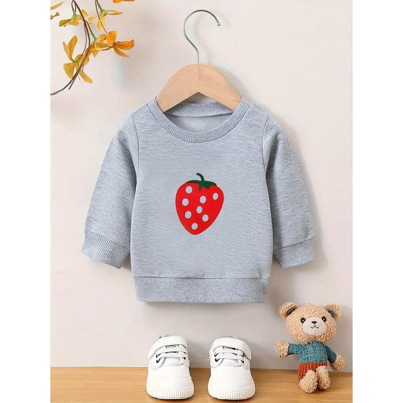European sizes Unique And Stylish Print Pattern, Comfortable And Easy Lightweight Sweatshirt for Baby Kids with a Versatile Round Neck