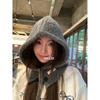 New Korean Balaclafa Hat Scarf Integrated Women's Autumn and Winter Warm Ear Protection Hooded Scarf Needle