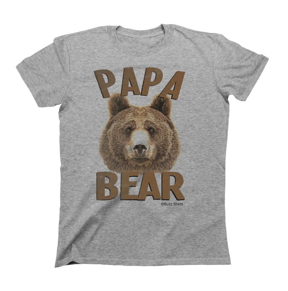 Mens DAD T-Shirt PAPA BEAR Fathers Christmas Gift  Gift Daddy Birthday