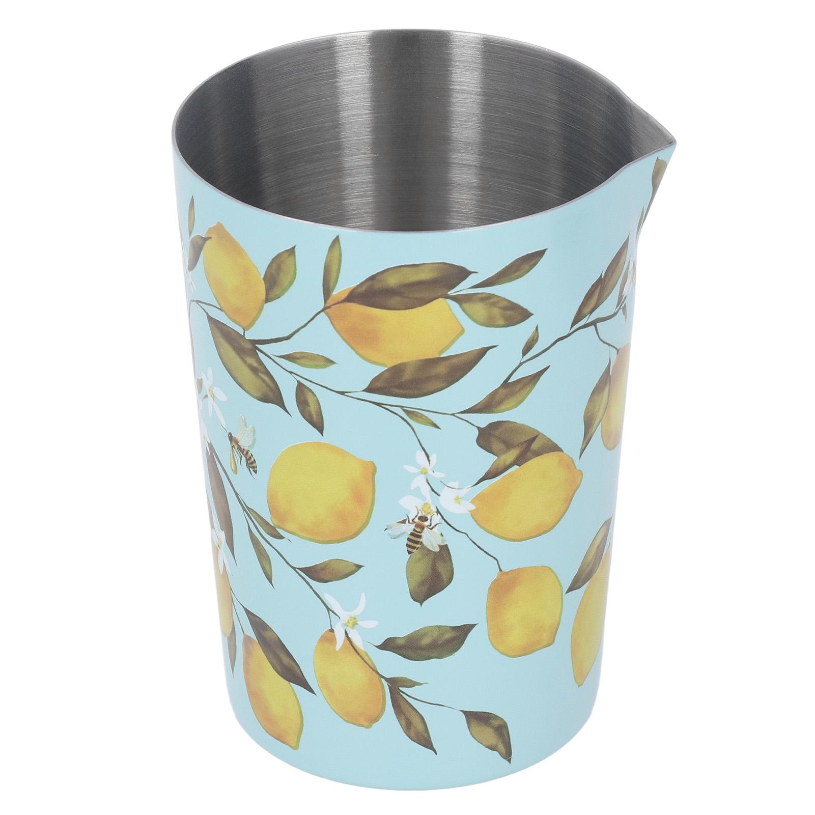 

Cocktail Mixing Cup 304 Stainless Steel Rust Proof Vintage Print Bartending Cup for Bar Home S Type 2 L