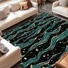 Moderner Abstrakter Stil Wohnzimmerteppich Rutschfest Schlafzimmerdeko Ästhetischer Teppich Weich Anpassbar Sofa Tischmatte Einfache Reinigung