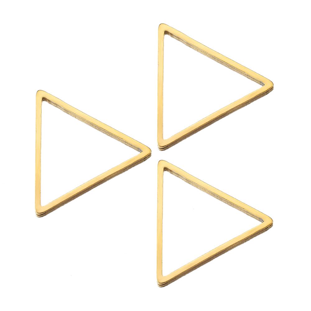 20pcs Stainless Steel Triangle Frame Charms Pendants for Earrings Necklace Bracelet DIY Jewelry Making Accessories Wholesale