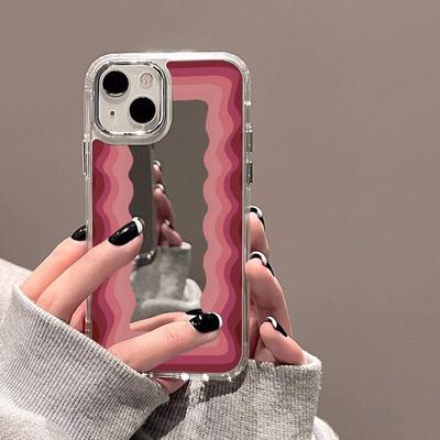 Leopard Print Phone Case For iPhone 15 Case Funda iPhone 13 11 12 14 15 Pro Max Abstract Soft TPU Shockproof Makeup Mirror Cover
