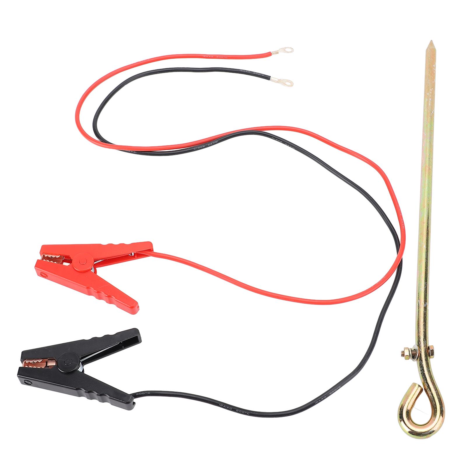 

Electric Fence Wire Grounding Rod Solar Electric Fence Charger Wire with Crocodile Clip for Generator Electric Fence