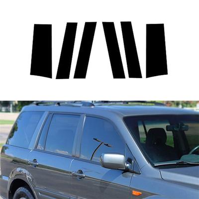 6Pcs Glossy Piano Black Door Trim Pillar Posts Cover For Honda Odyssey 2011-2017