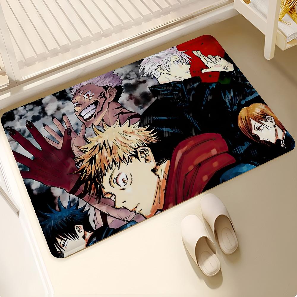 Tappetino da Pavimento Anime Jujutsu Kaisen Tappetino da Pavimento Stile INS Morbido Tappetino da Pavimento per Camera da Letto Tappetino per Lavanderia di Casa Tappeti Domestici Antiscivolo