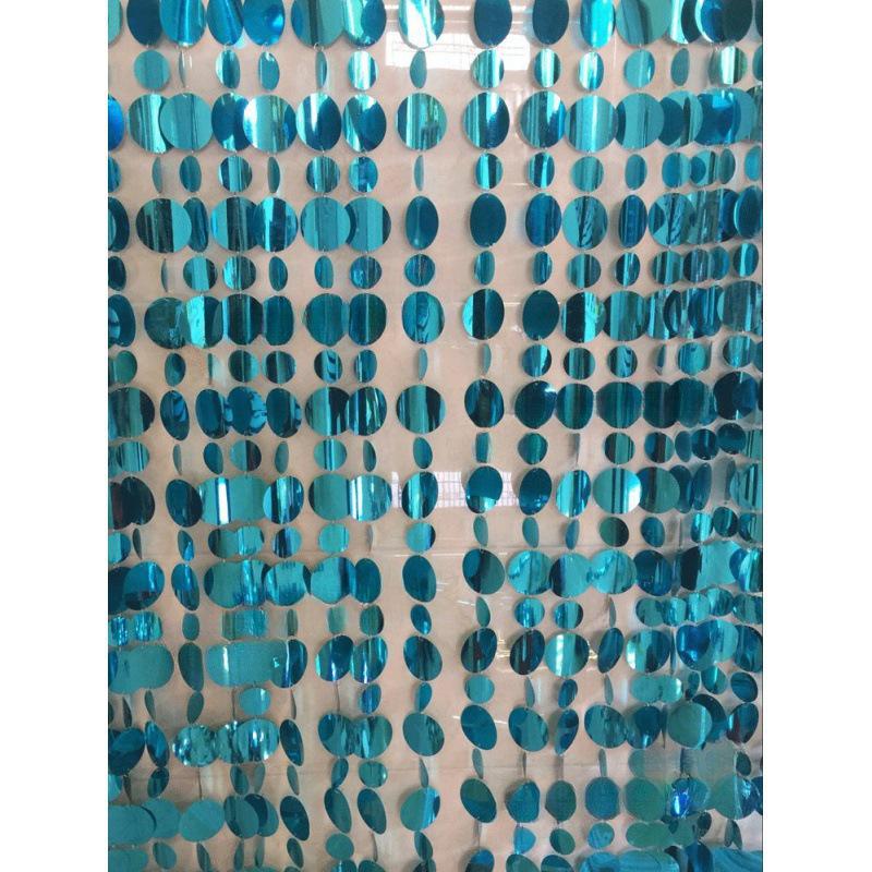 High-Gloss Gold & Silver Sequin String Decorative Curtain - Reflective Hanging for Weddings, Doors, Partitions, and Stages.