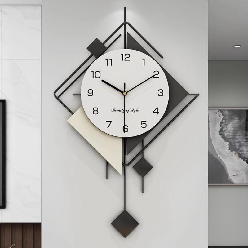 Creative Art Clock Wall Clock Living Room New Non-punching Watch Modern Simple High-end Atmosphere Light Luxury Clock