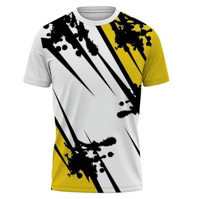 Sommer 3D-bedrucktes T-Shirt für Herren, Tischtennis, kurzärmelig, Sporttraining, übergroßes T-Shirt, Sport-Fitnessstudio-Kleidung