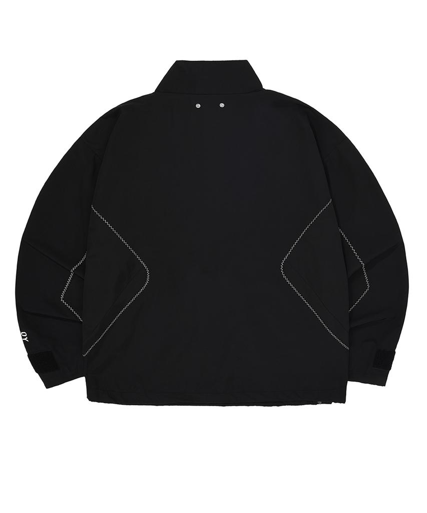 Openyard(Oy) Oblique Line Track Jacket - Black