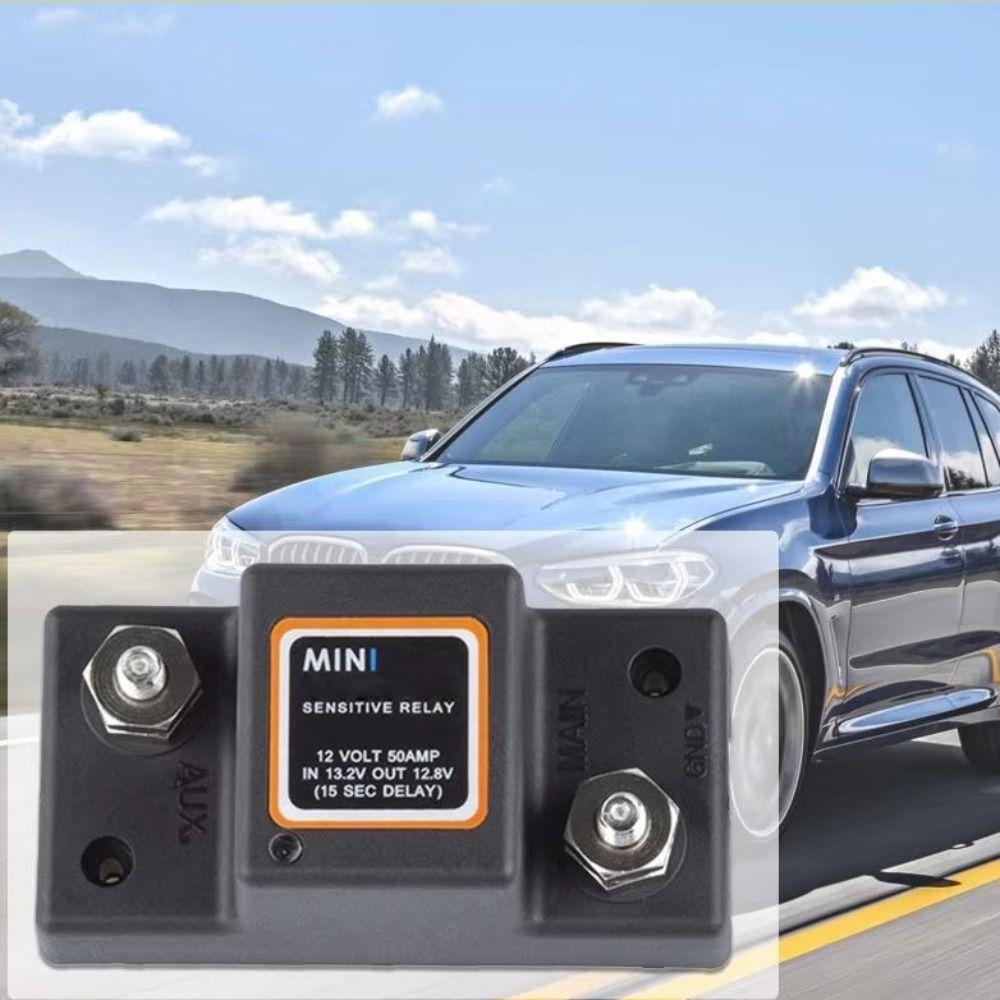 Waterproof Voltage Sensitive Relay Efficient Switch Protector 12V 50A Dual Battery Isolator Camper