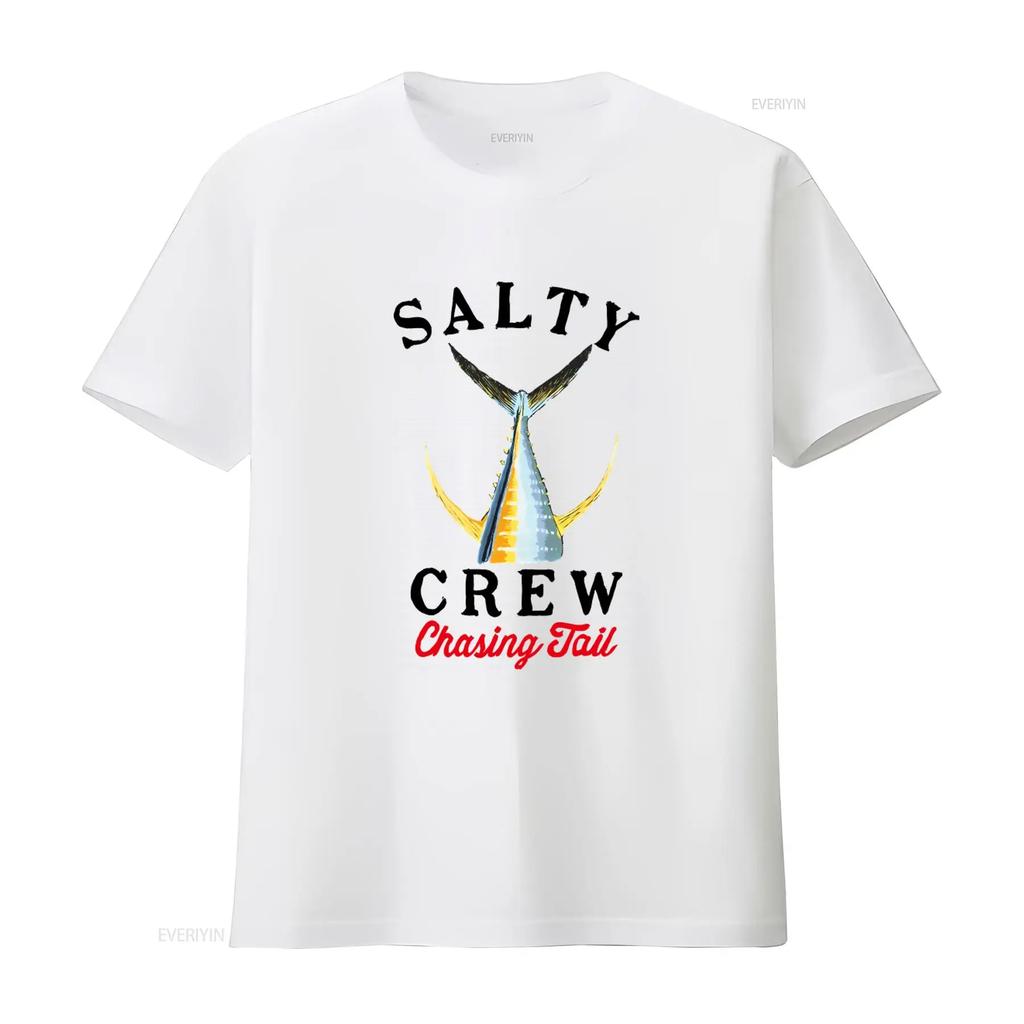 Salty Crew Chasing Tail Fishing T Shirt 2XLarge Navy Blue with Cool Fish Design vintage Washed