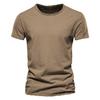 Sommer Herren Einfarbig O-Ausschnitt Kurzarm T-Shirt Herren Bekleidung
