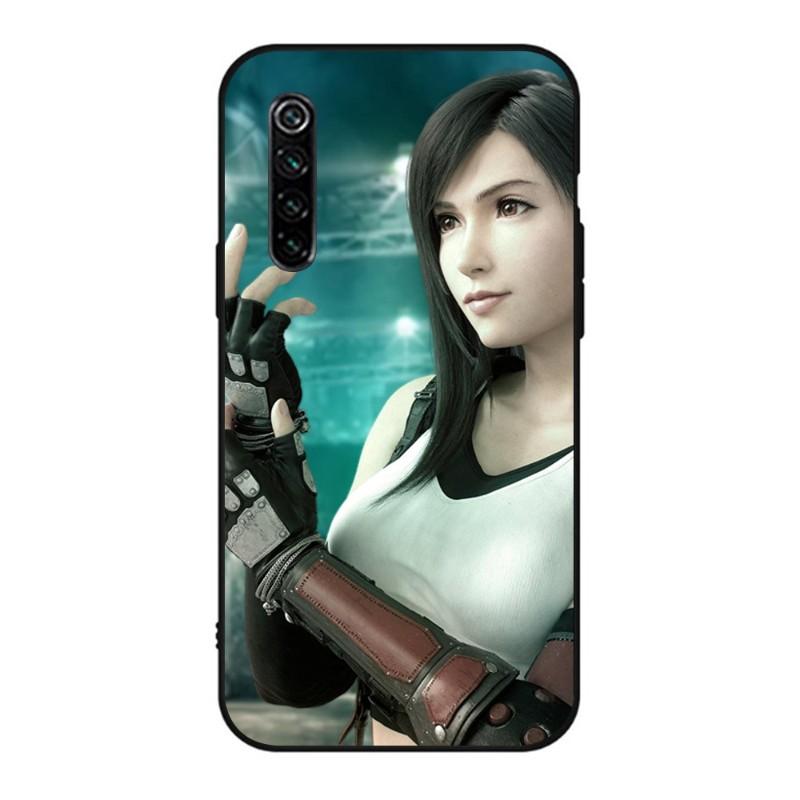 Niedliche Tifa Lockhart Final Handyhülle für Realme GT 2 9i 8i 7i Pro X50 X2 C35 C21 C20 C11 C3 Weiche Schwarze Handyhülle