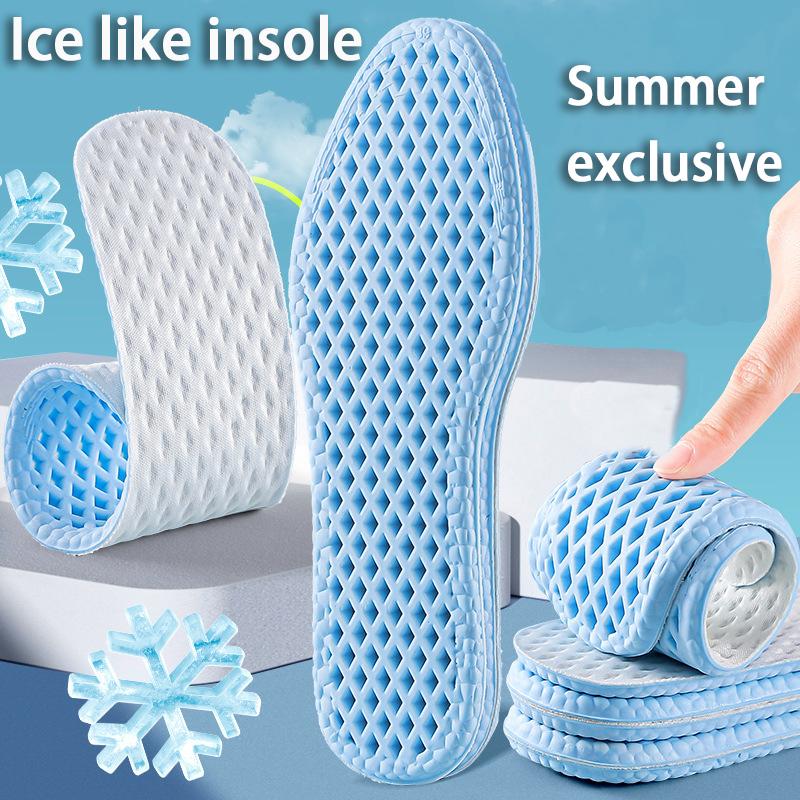 mesh breathable sports insoles Men's Women's summer cool insole Feet Running Sports Memory foam Shoe Sole Anti-odour Shoes Pads
