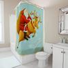 Tu Christmas Shower Curtain Santa Claus Festive Holiday Bathroom Decor Merry Xmas Reindeer Pattern Waterproof Home Textile Gift
