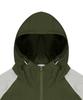 STANDARDERROR 87-Stan267 Nylon Shoulder Track Color Block Curved Hood Windbreaker Khaki