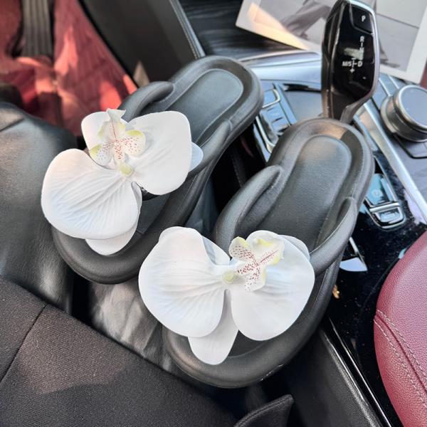 Fashion Butterfly-Knot Rubber Slippers Beach Shoes Slides Fur Flip Flops Sabot Hawaiian Rubber Slippers Fur Flip Flops Beach Shoes Slide