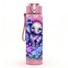 1PC Koala Purple Floral Watercolor Print 750ml Color Plastic Sports Water Bottle Leakproof Flip Straw Lid Suitable for Sports Office Home Use