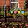 Metal Hanging Flower Pots Hanging Flower Pots with Drainage Hole for Garden Balcony Patio Home Decor 4 Pieces