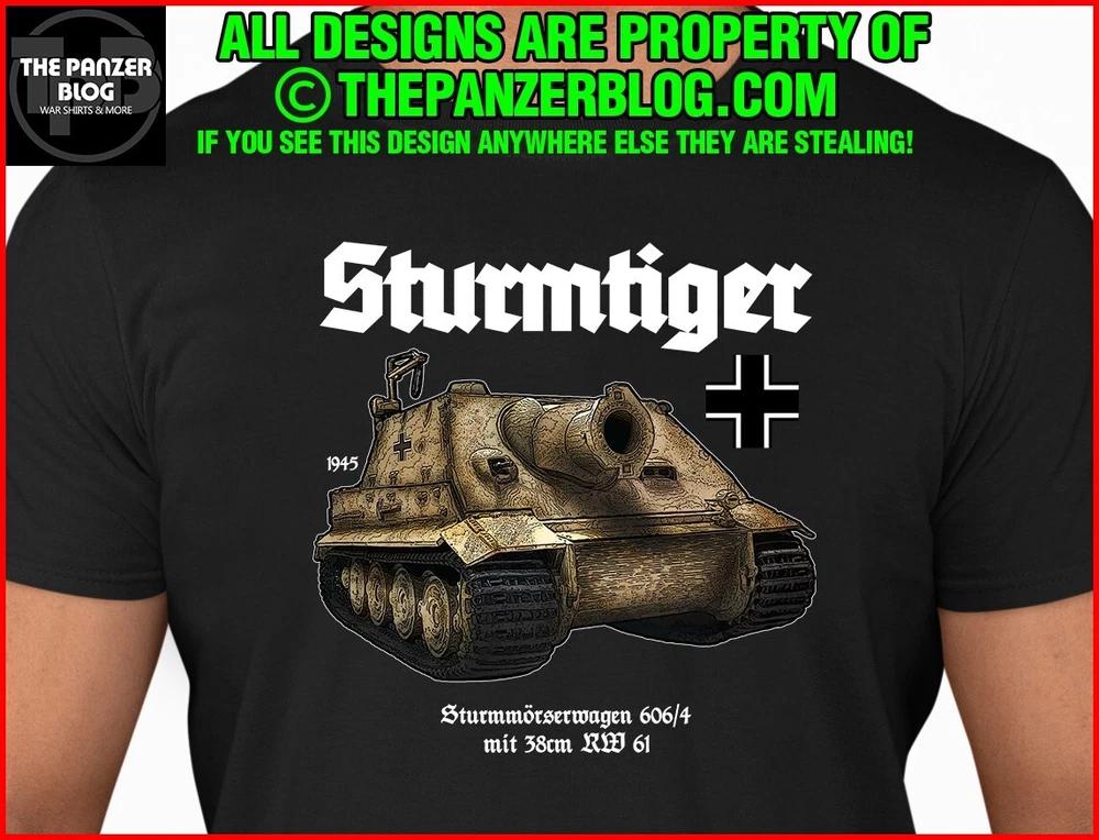 Sturmtiger Panzer T-Shirt WWII German Tiger Tank Version 1 S