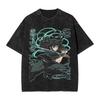 Demon Slayer Tokito Muichiro Mist Breathing Printed Tshirt Mens and Womens Washed Tshirt High Quality Vintage Cotton Tshirt