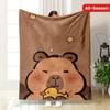 Soft Flannel Cartoon Capybara with Duck Print Throw Blanket Flannel Cozy for Home Office Nap Gift for Family and Friends Blanket