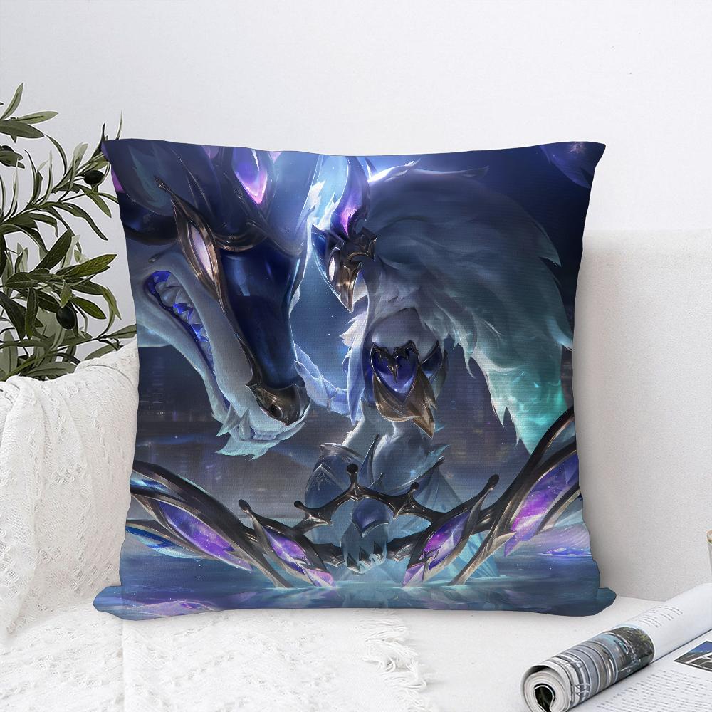 K-Kindred LOL Game Pillow Case Sofa Decorative Home Double-sided Print Plush Square Throw Pillow Covers Cushion Decor Cover