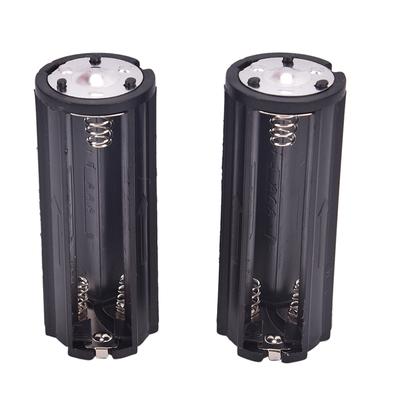 2Pcs Suporte de bateria preto para 3 pilhas AAA de 1,5 V Lanterna Tocha