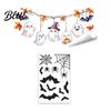 Festive Home Window Art Halloween Clings Pumpkins Skeletons Ghosts And Bats Print Decorative Reusable Seasonal Stickers Decals Electrostatic