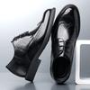 Fashion Men's Dress Brogues Elevator Shoes Platform Breathable Casual Business Luxury Genuine Leather Heightening Shoes 6 8CM Taller Man