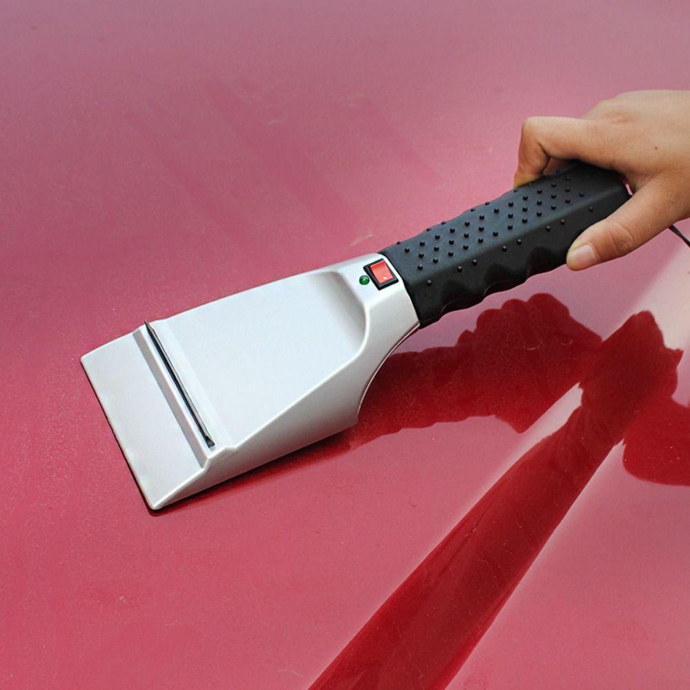 Rubber Wiper Electric Heated Snow Scraper 12V Heated Ice Remover Car Ice Scraper  Winter Use