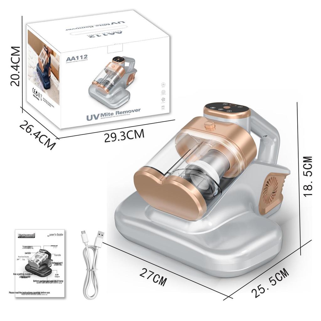 Cross-Border UV-C Mite Removal Lamp - High Suction Dust & Hair Cleaner for Household Beds