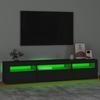 VidaXL TV Stand with LED Lights Entertainment Center Storage Media Console Living Room Furniture Home 3152739