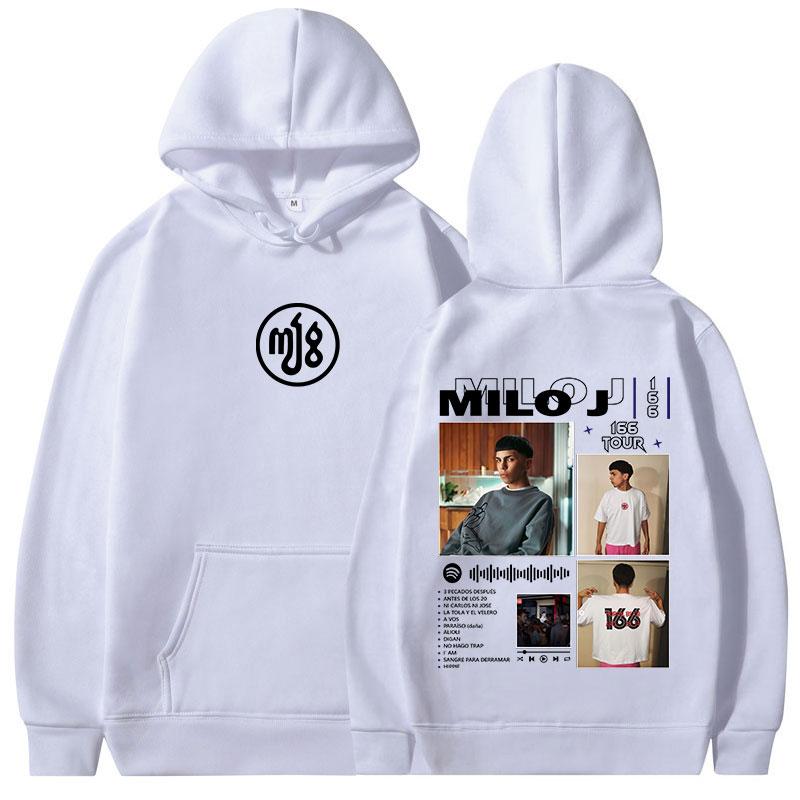 Rapper Milo J 166 Album Tour Merch Hoodies Men Women Clothing Hooded Sweatshirts Harajuku Hip Hop Oversized Pullovers Streetwear